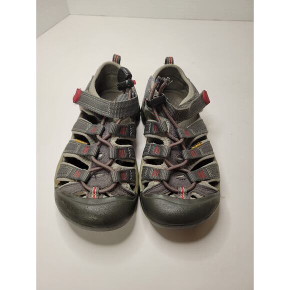 Keen Newport H2 Boys Sandals Gray Red Size 12 - Picture 1 of 6